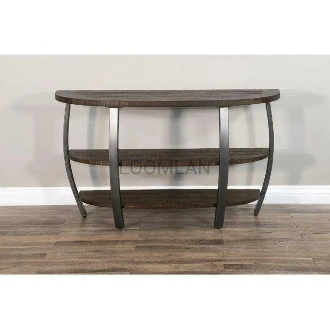 52" Sofa Table Entryway Display Console Table With Storage Shelves