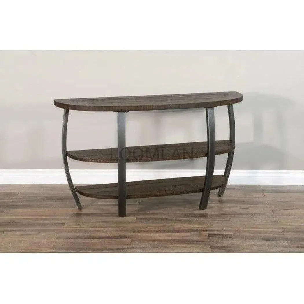 52" Sofa Table Entryway Display Console Table With Storage Shelves