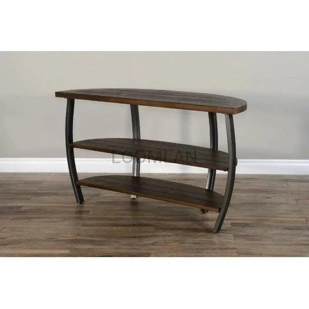 52" Sofa Table Entryway Display Console Table With Storage Shelves