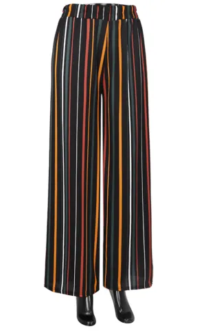 AO1229 Multi Stripe Print Palazzo Pants