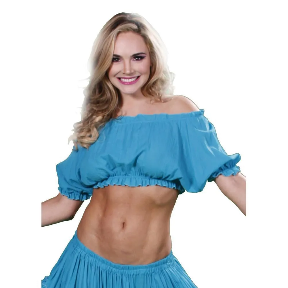 Cotton Belly Dance Balloon Top with Roma Ruffle