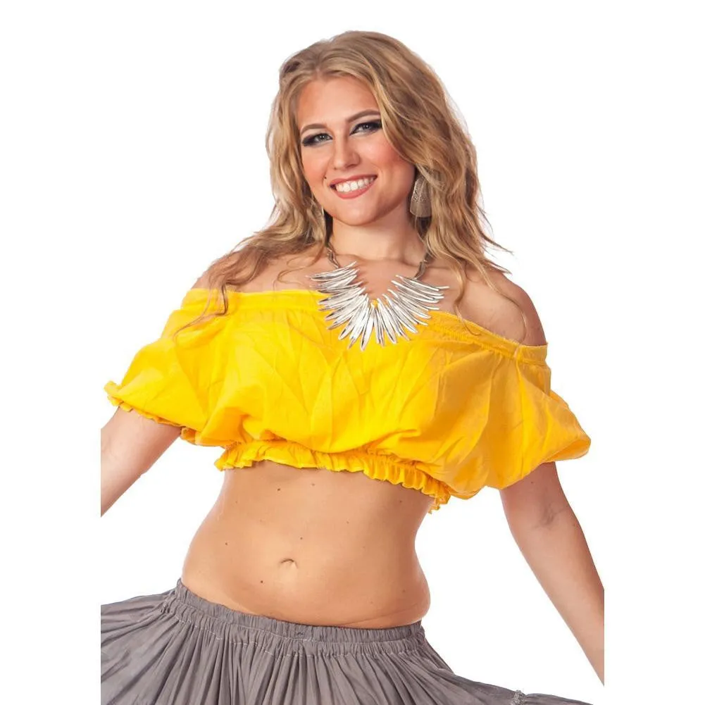 Cotton Belly Dance Balloon Top with Roma Ruffle