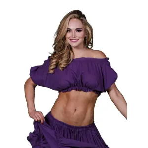 Cotton Belly Dance Balloon Top with Roma Ruffle