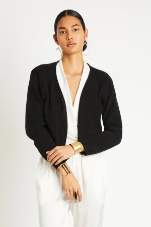   Beryll Katharine Cashmere Cropped Cardigan | Black