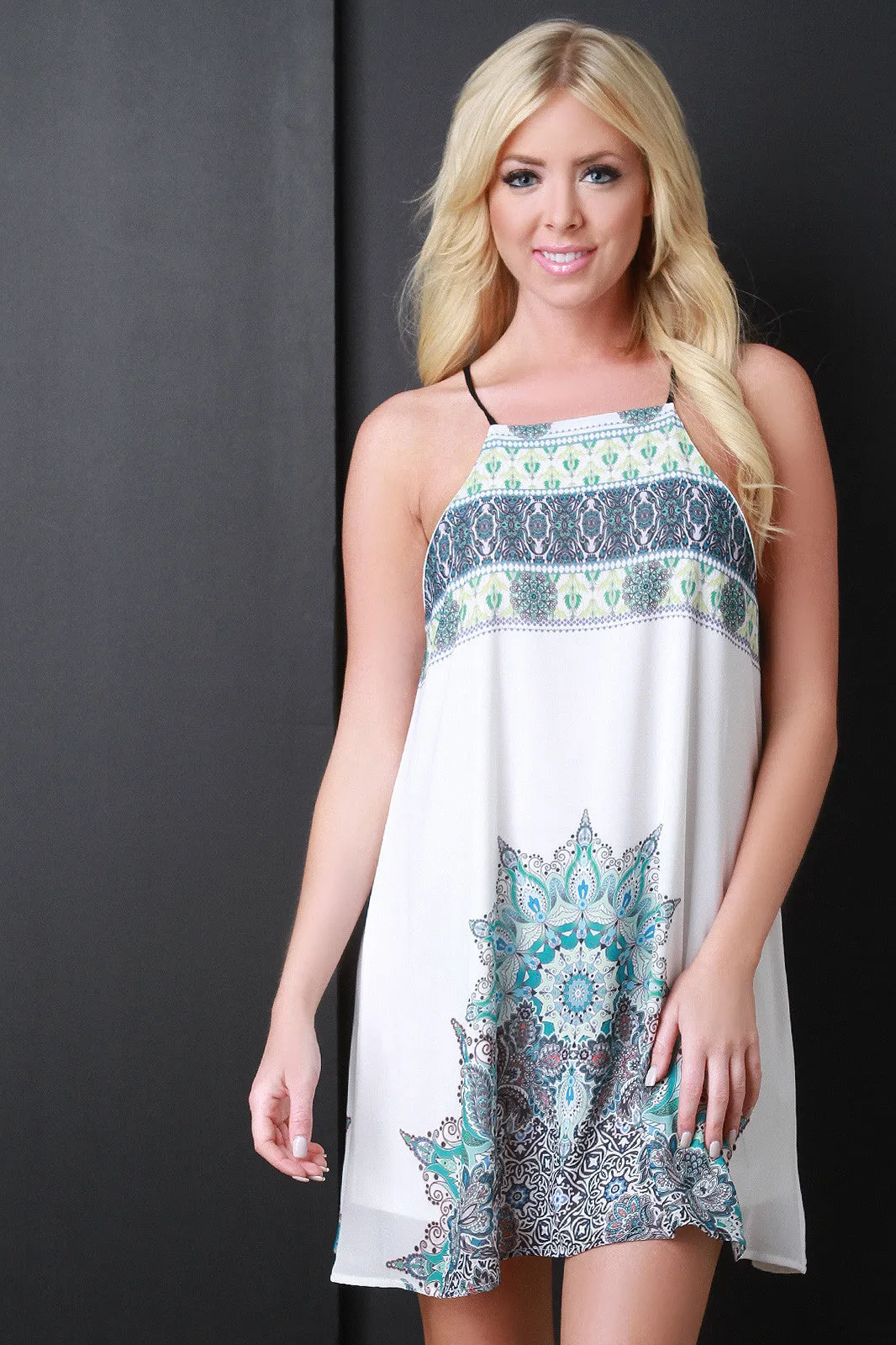 Boho Geometric Print Sublime Shift Dress