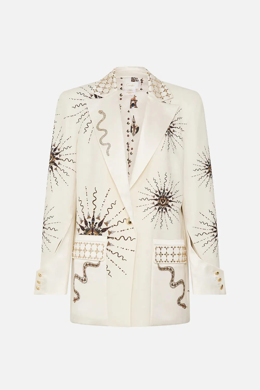 CAMILLA THE GODDESS ENERGY JACKET WITH SLEEVE CUT OUT DETAIL