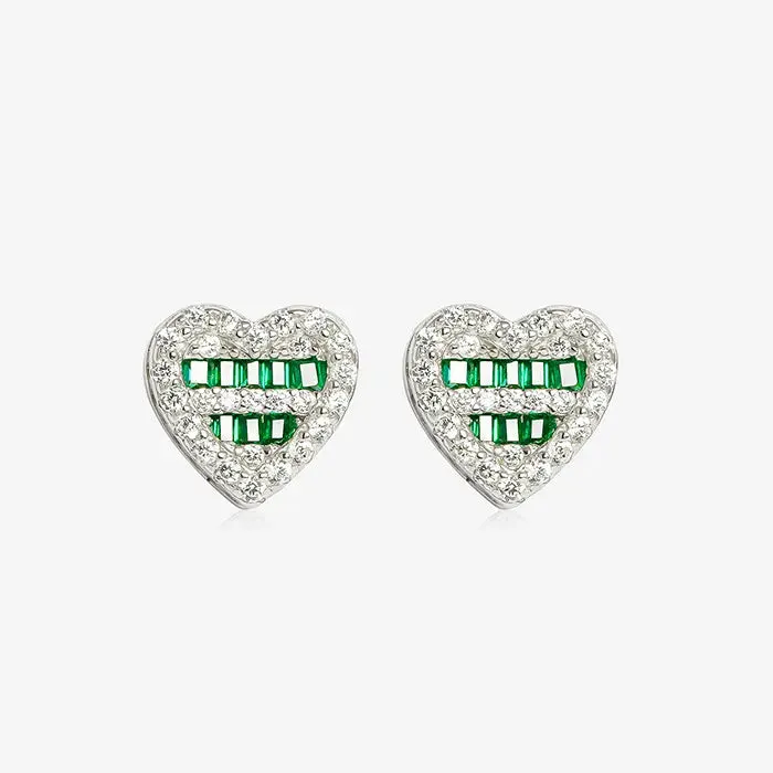 Chunky Heart CZ Tops