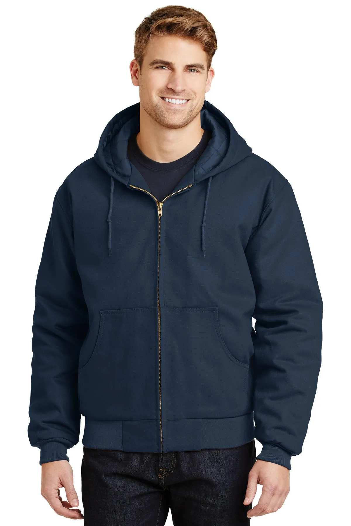 Custom Embroidered - CornerStone® - Duck Cloth Hooded Work Jacket.  J763H