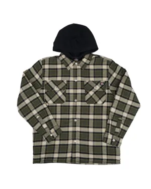 Dickies Kids' Flannel Shirt Jacket Moss Green