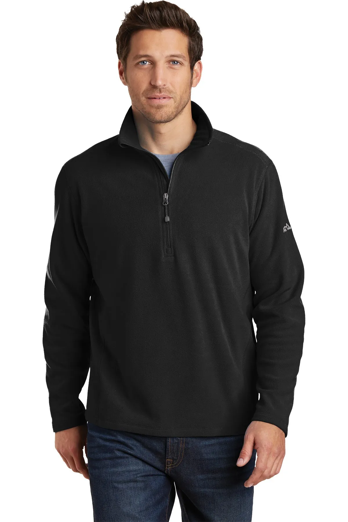 Eddie Bauer 1/2-Zip Custom Microfleece Jackets, Black