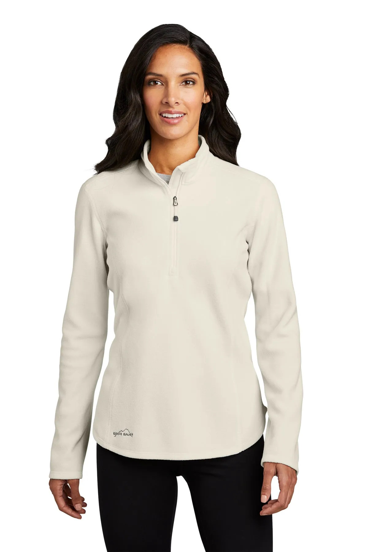 Eddie Bauer Ladies 1/2-Zip Custom Microfleece Jackets, Ivory