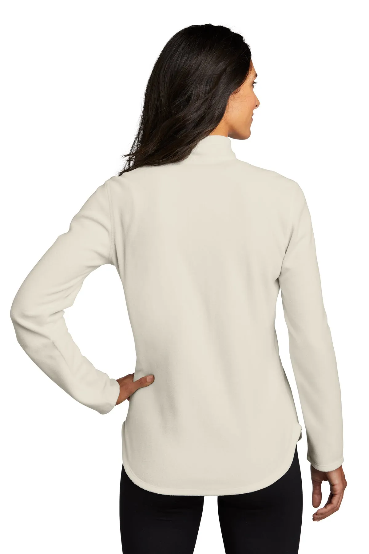 Eddie Bauer Ladies 1/2-Zip Custom Microfleece Jackets, Ivory