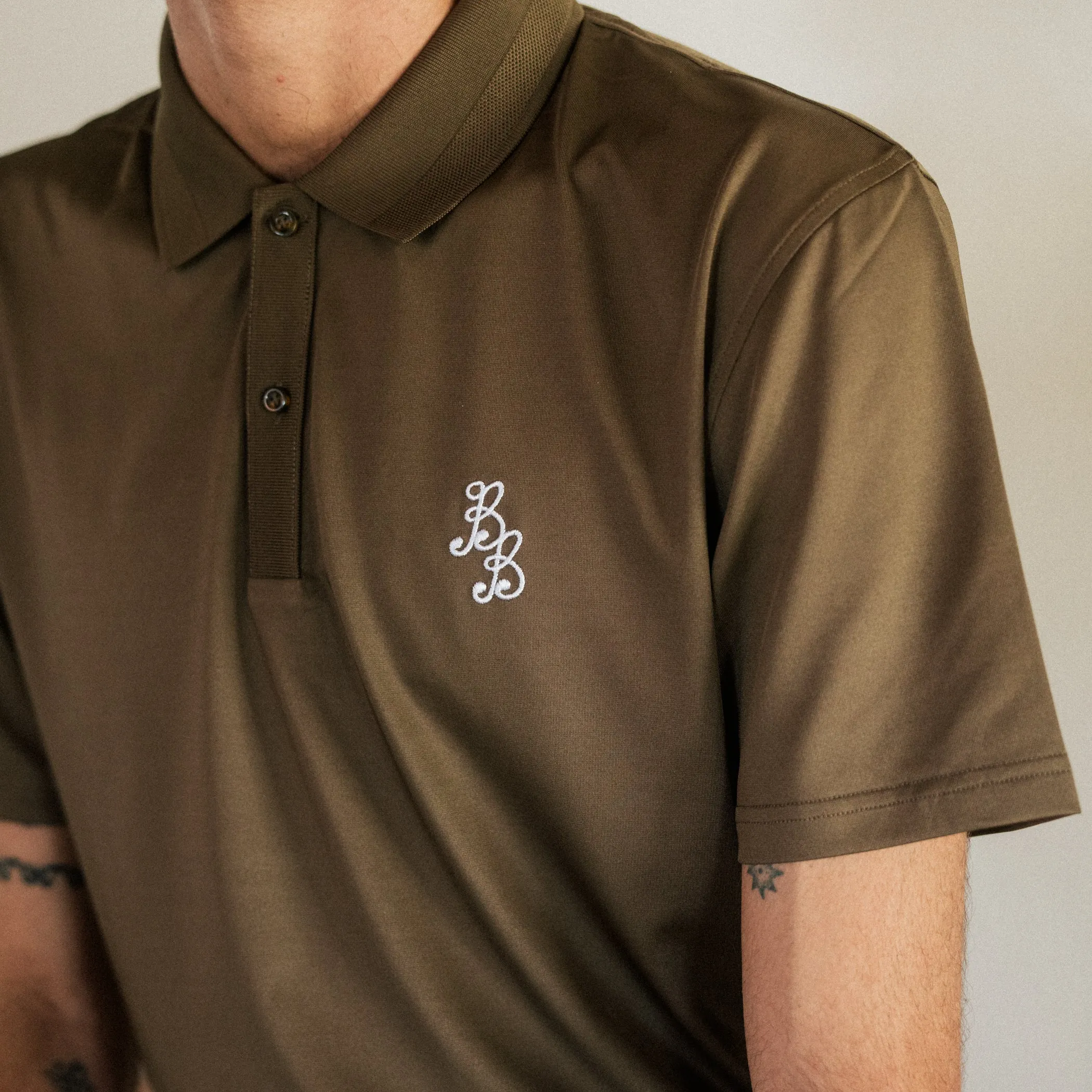 Essentials Athletic Polo - Bogey Brown