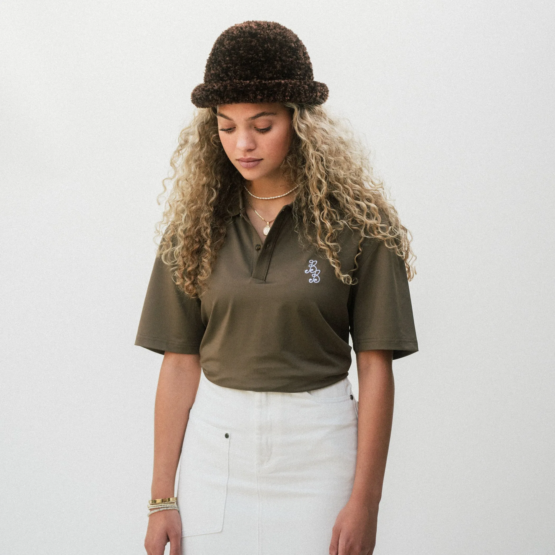 Essentials Athletic Polo - Bogey Brown