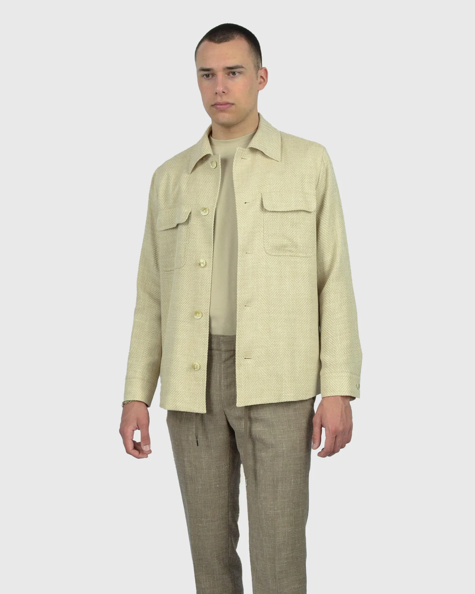 FANCKINO SARTORIA FSS24-339 HB SAND OVERSHIRT CHORE JACKET