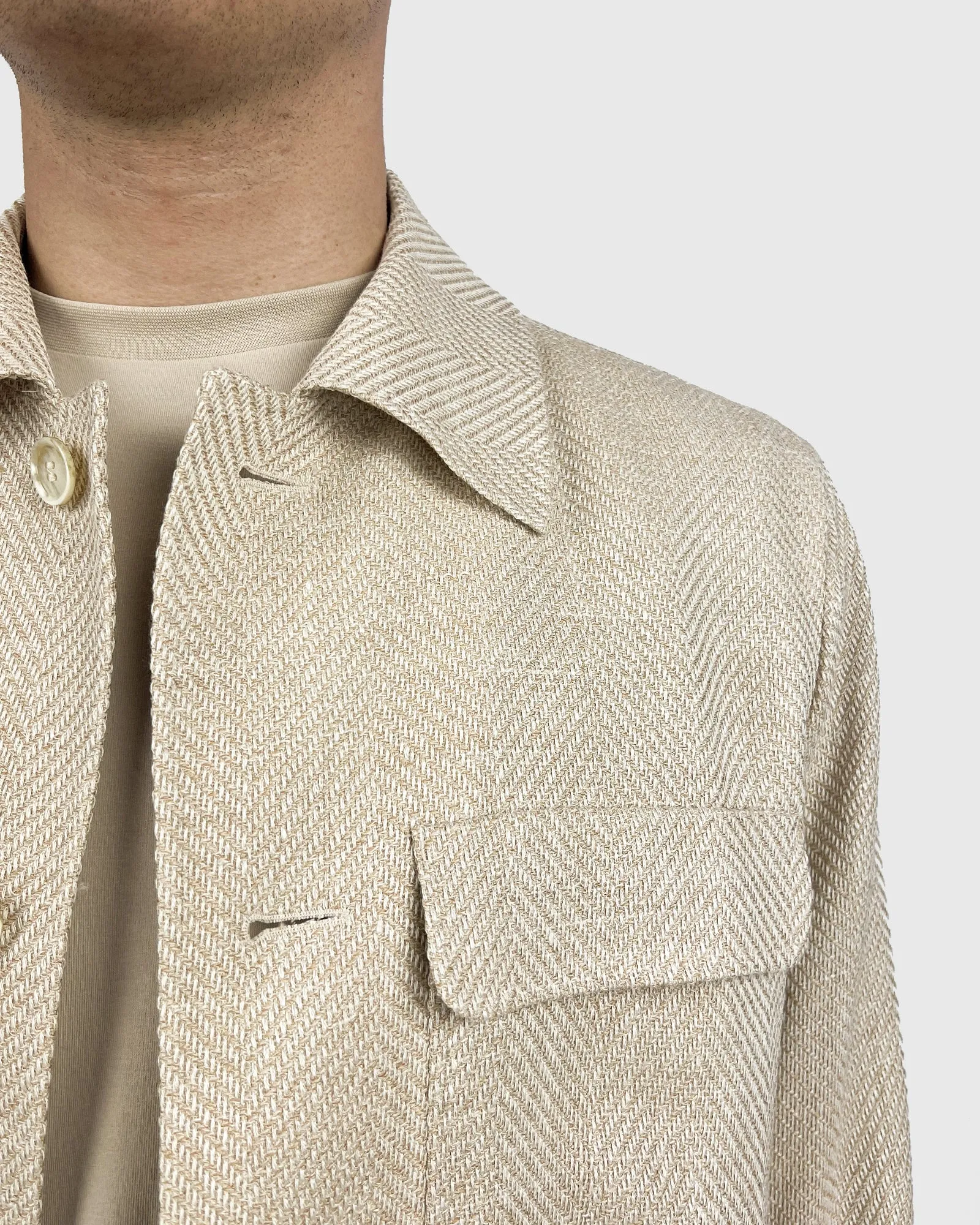 FANCKINO SARTORIA FSS24-339 HB SAND OVERSHIRT CHORE JACKET