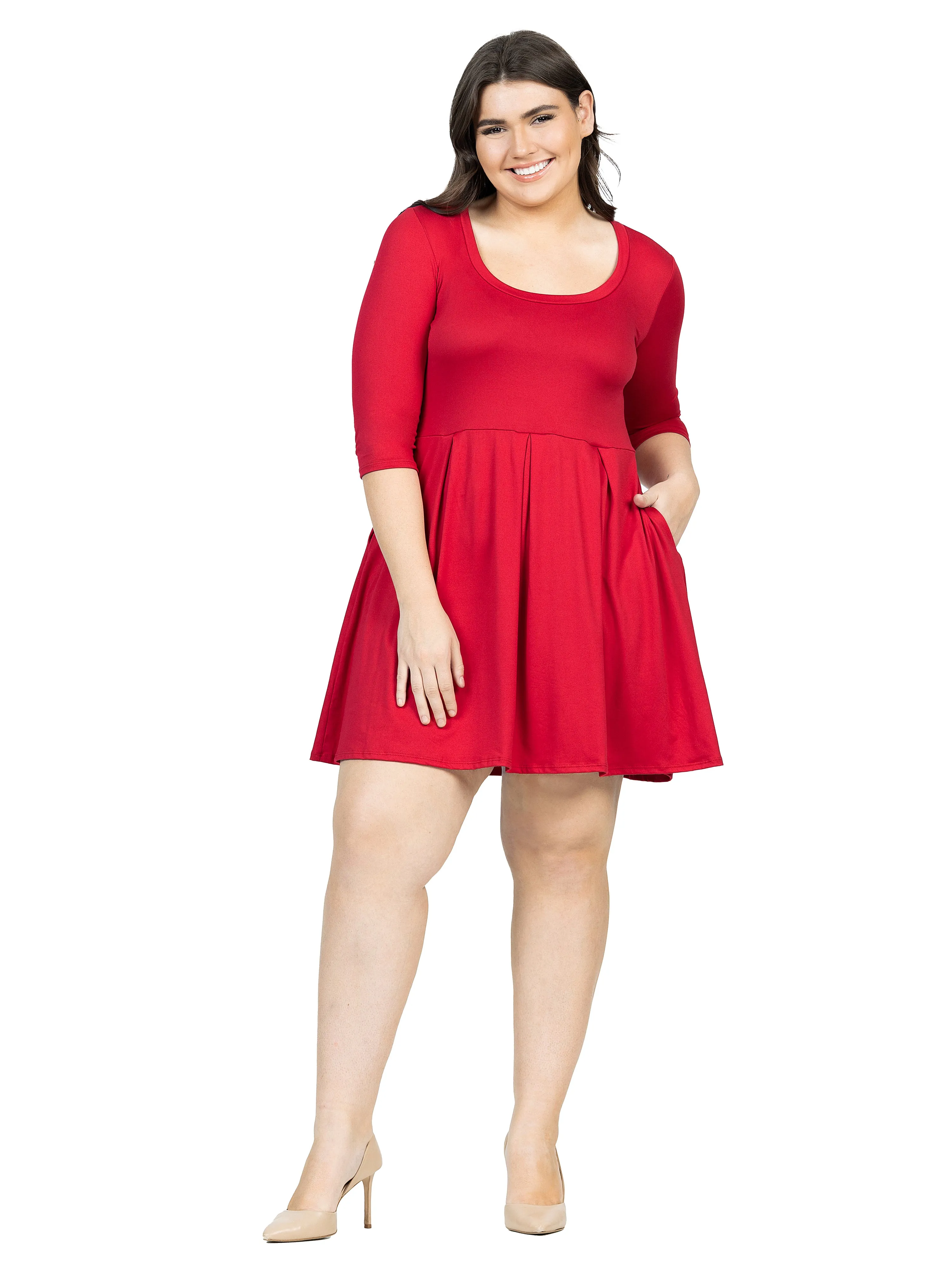 Fit and Flare Plus Size Dress