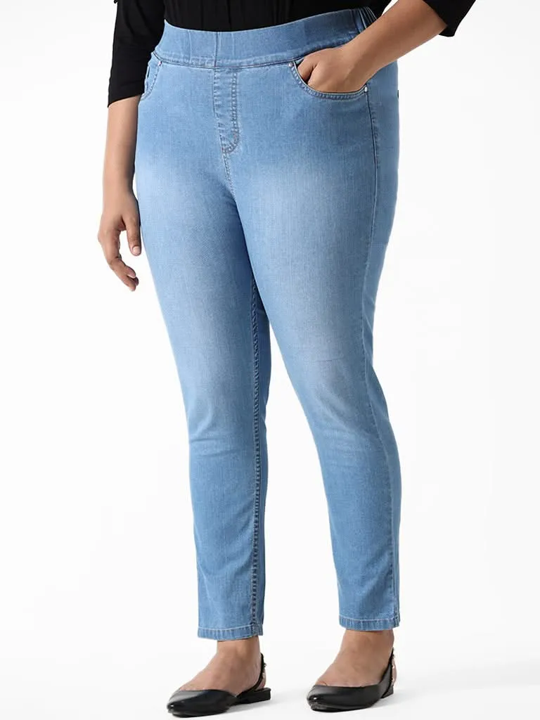 Gia Light Blue Slim Fit Denim Manila Jeggings