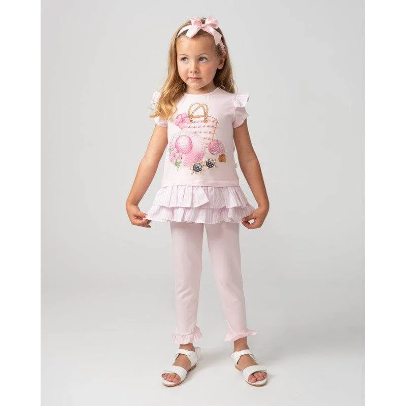 Girls Pink Holiday Essentials Legging Set