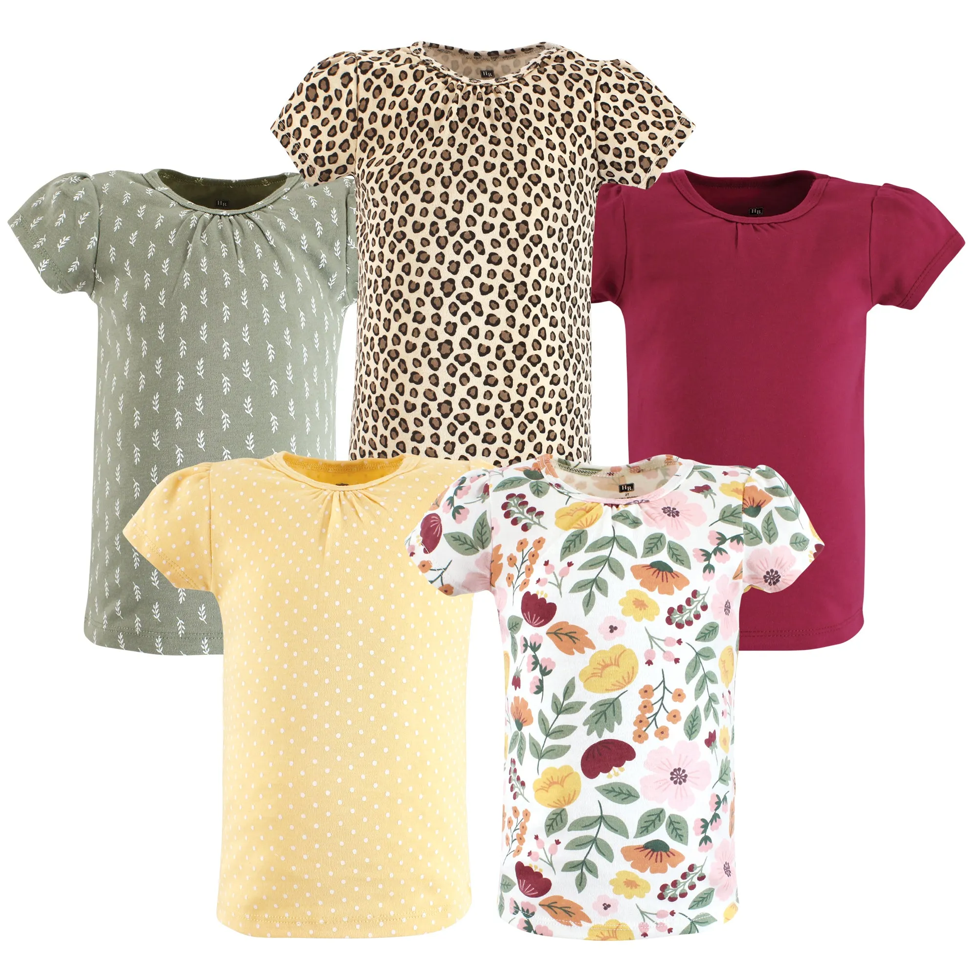 Hudson Baby Short Sleeve T-Shirts, Fall Botanical