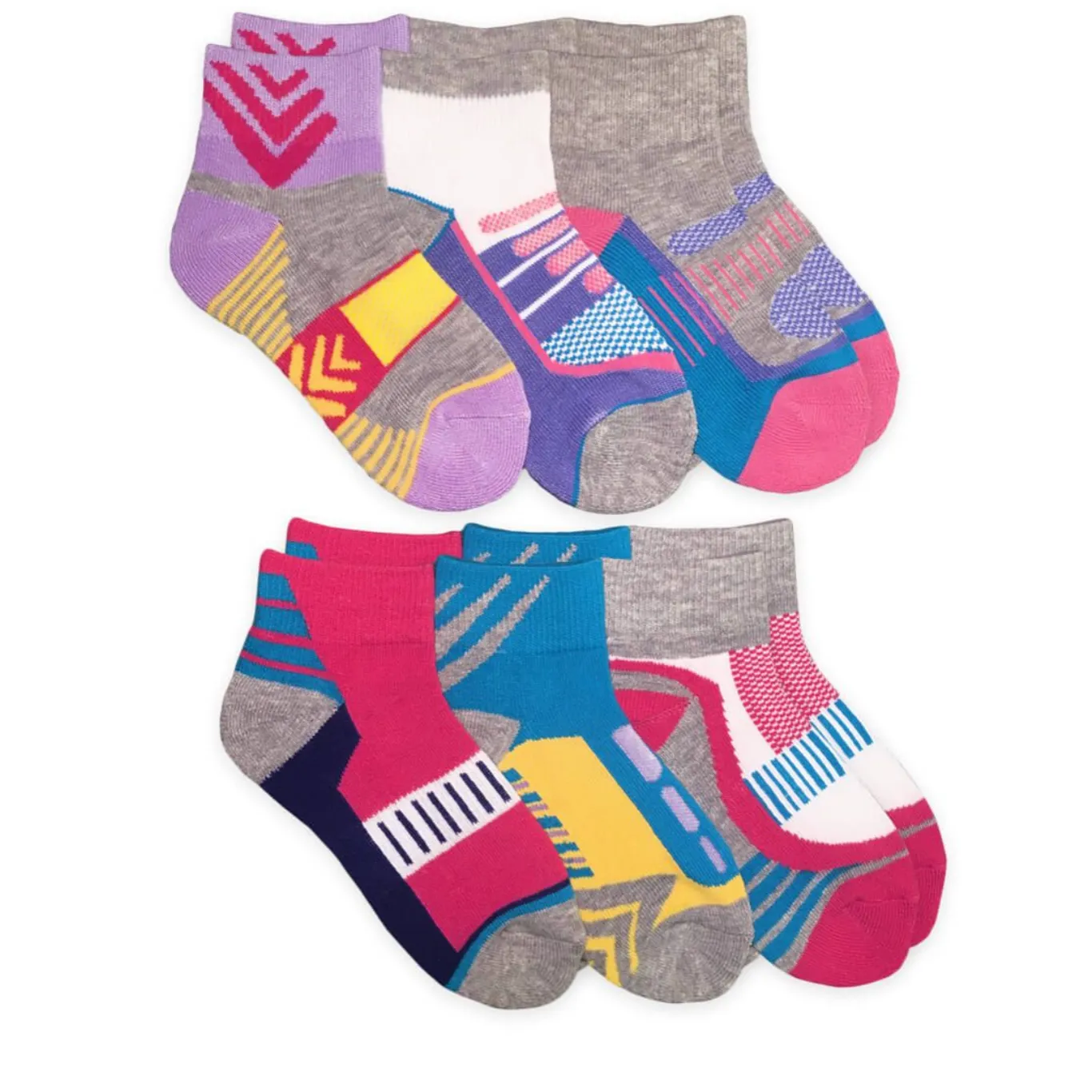 Jefferies Socks Girls Performance Sport Quarter Socks