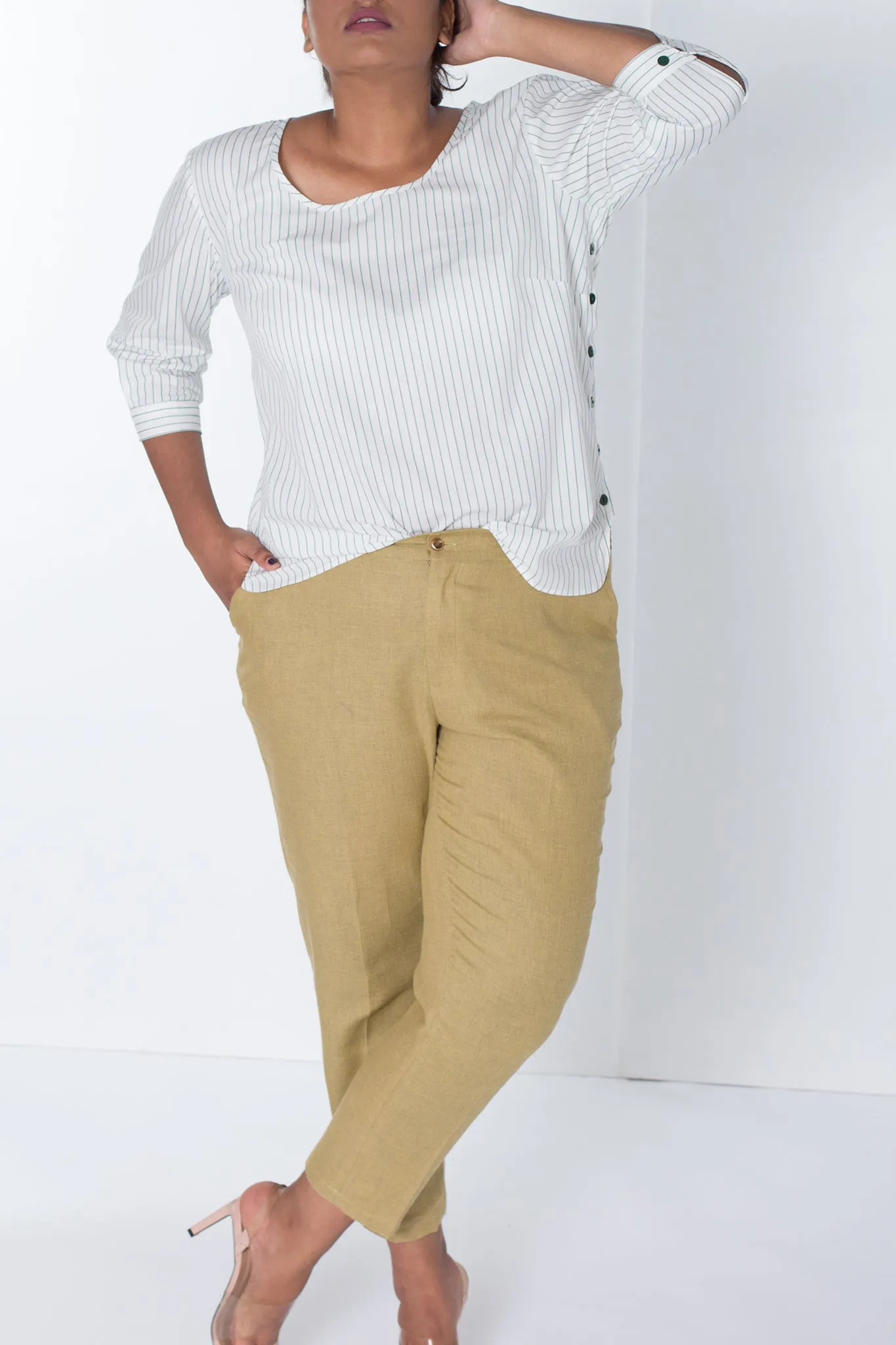 Light Olive Cotton Pants