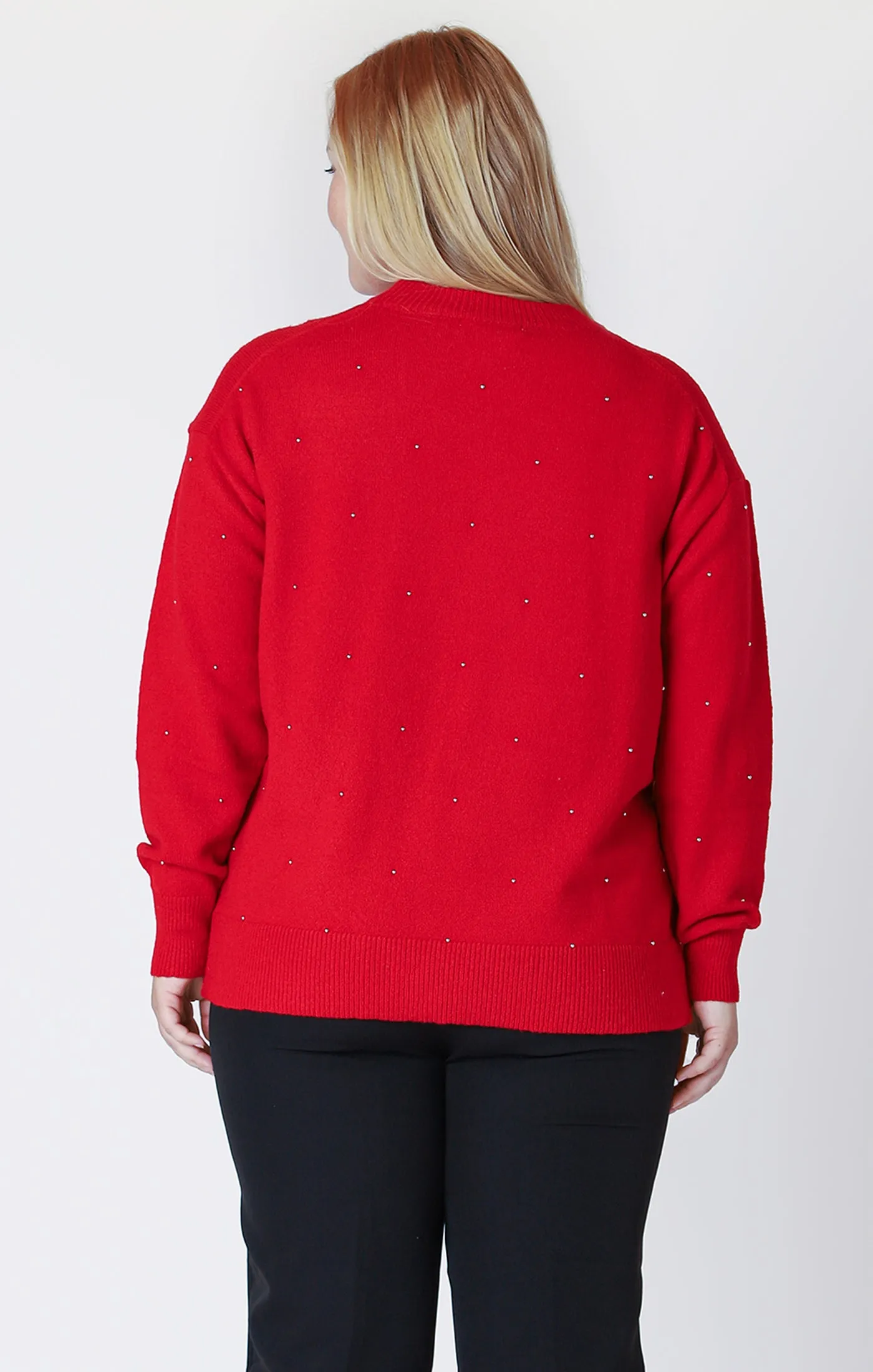 Long Sleeve Embellished Sweater