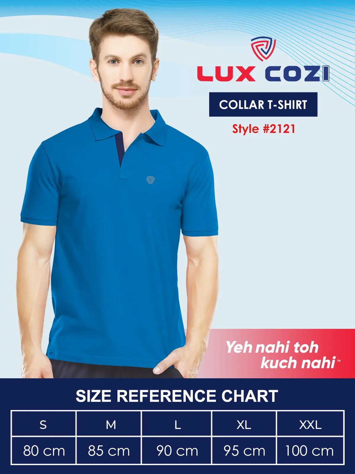 Lux Cozi Men's Pack of 1 Cofee Regular Fit Polo Neck Half Sleeve Solid Casual T-Shirt (Size : X-Large)