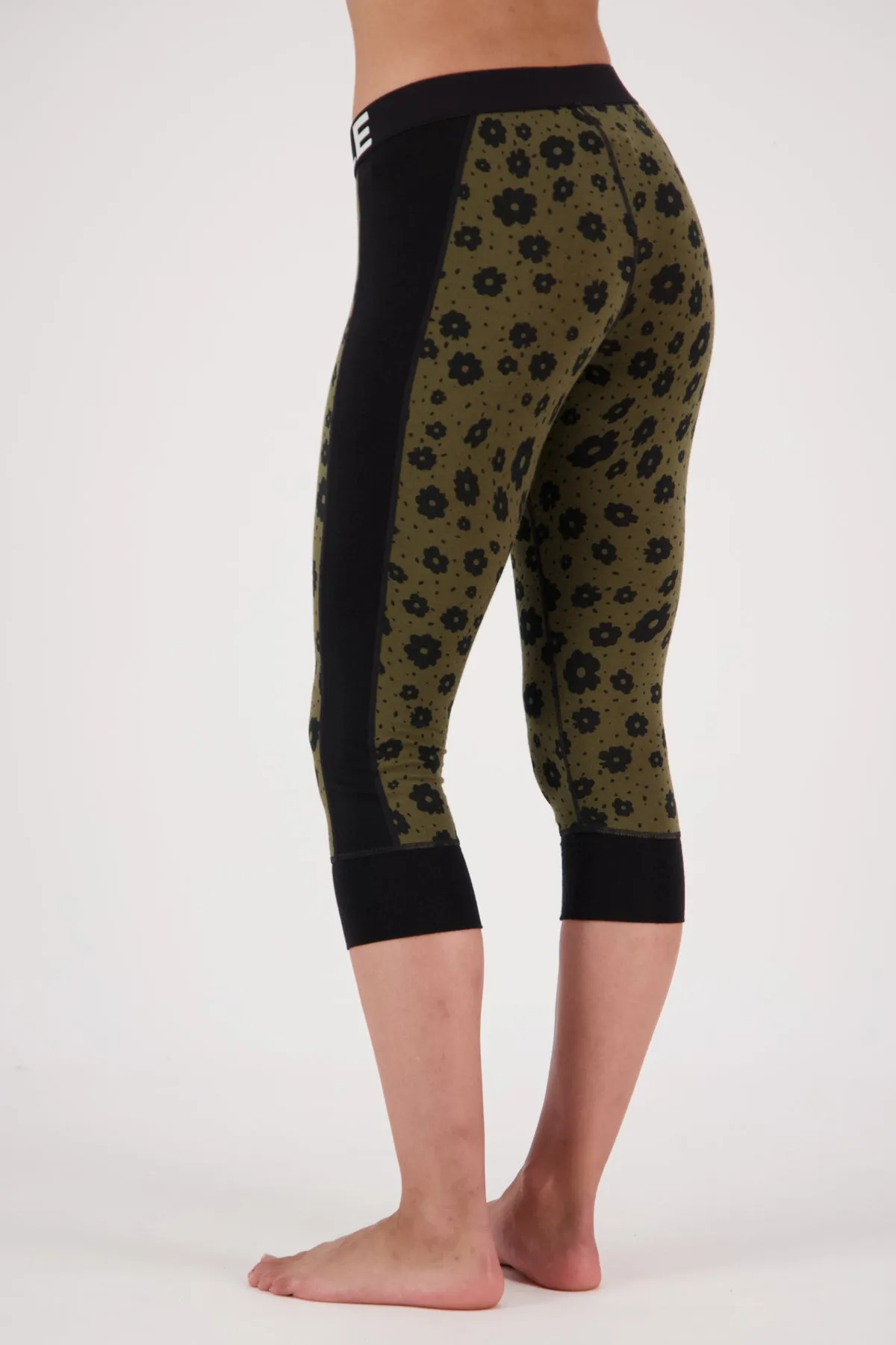 Mons Royale Cascade Flex 200 3/4 Legging Womens Aoraki Lily