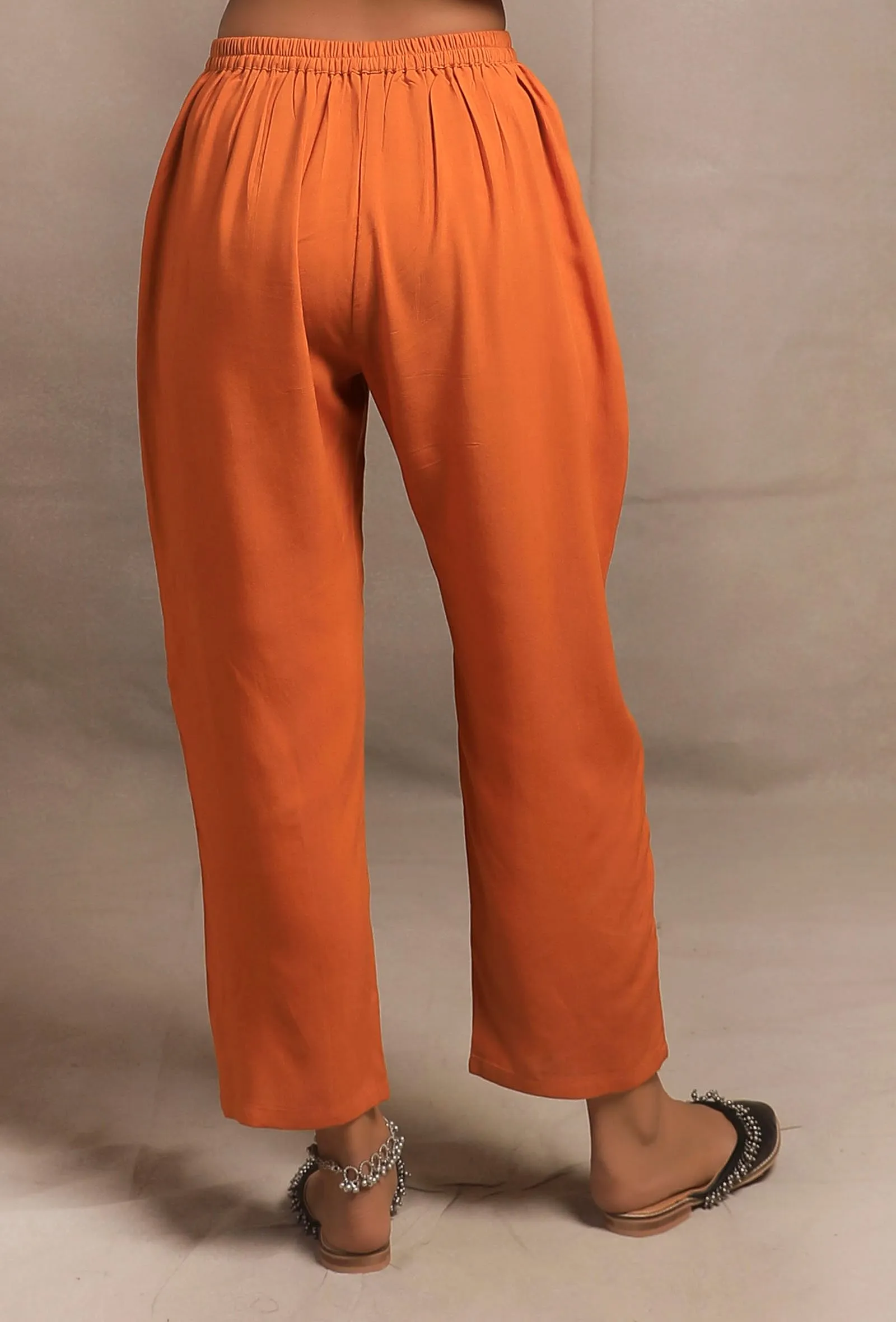 Mustard Straight Fit Narrow Pants