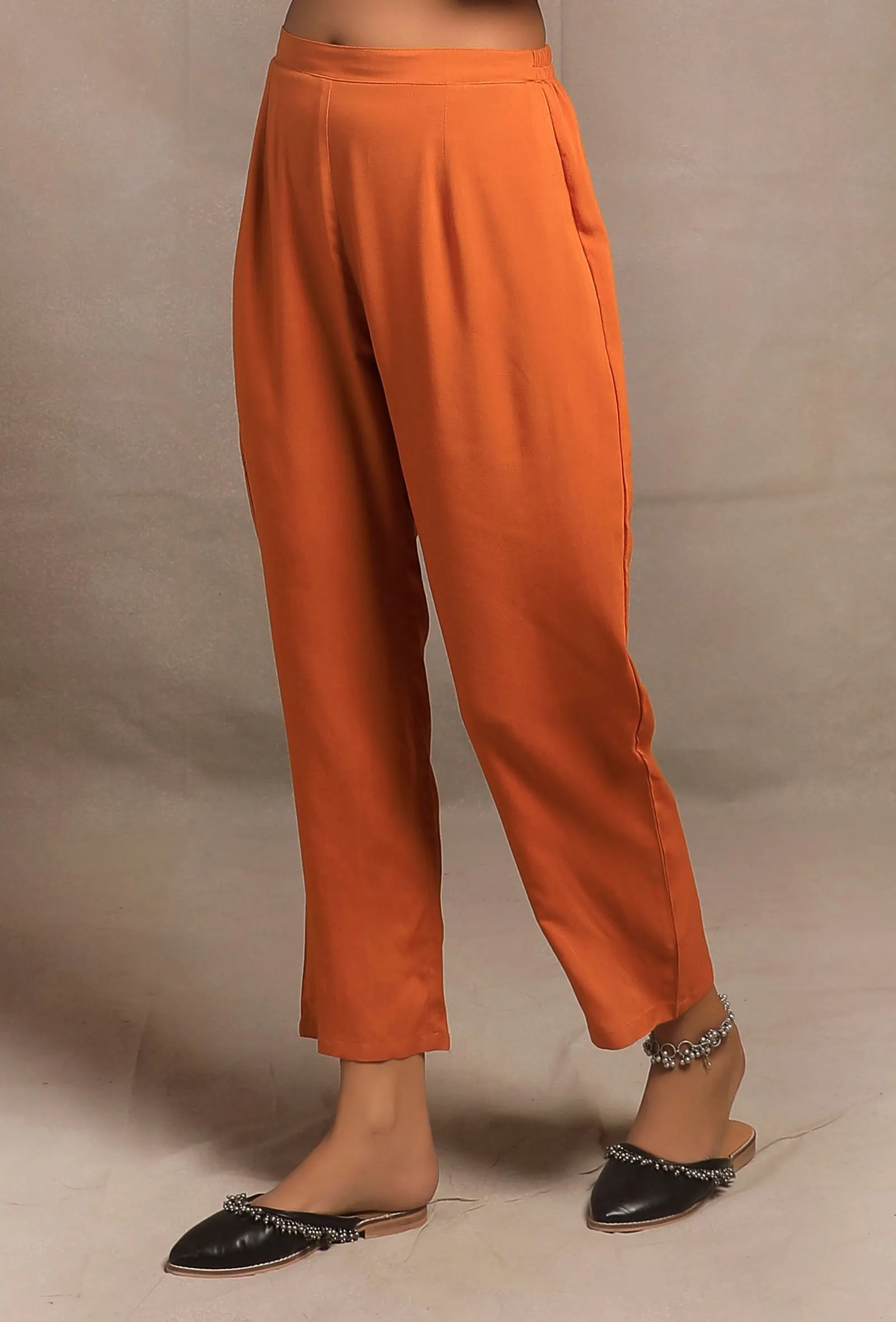 Mustard Straight Fit Narrow Pants