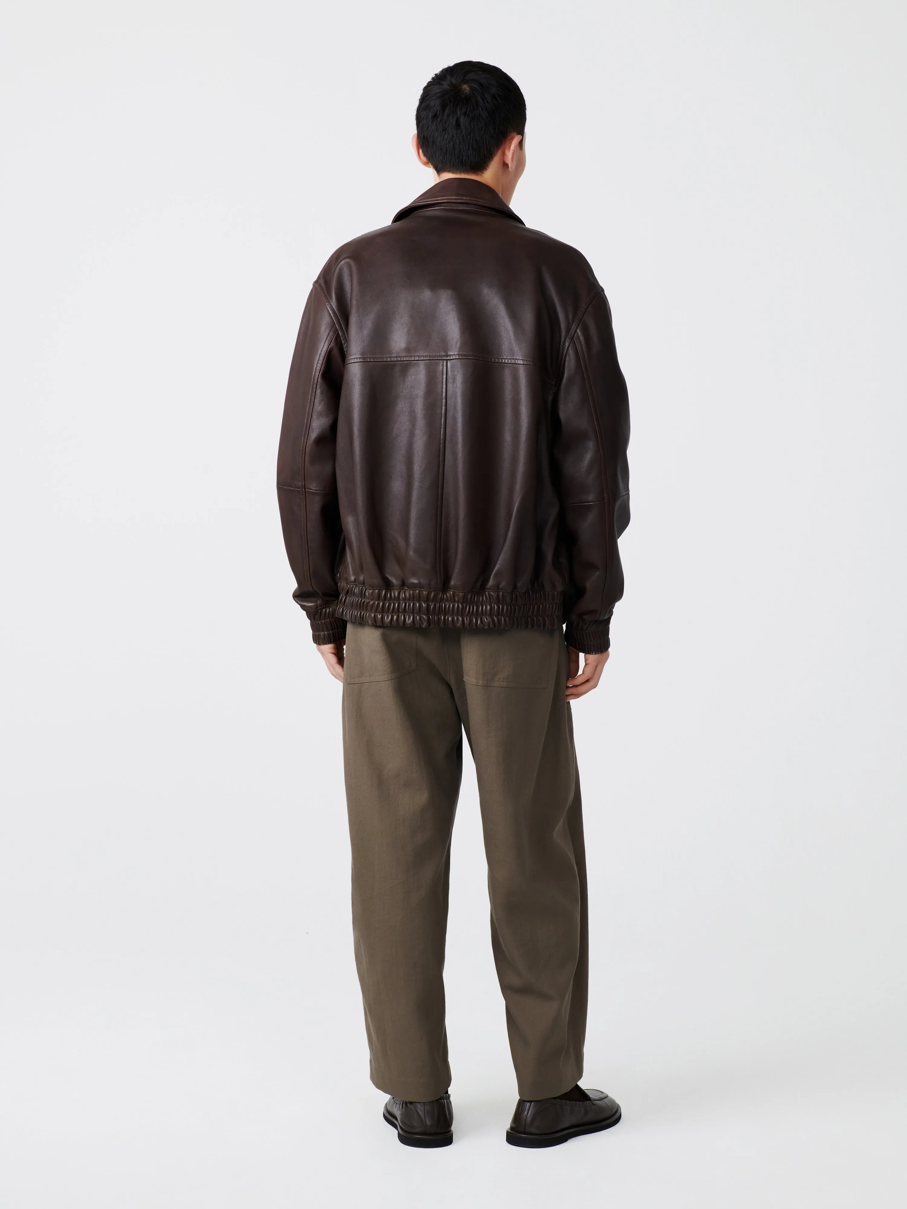 Piston Leather Jacket in Brown