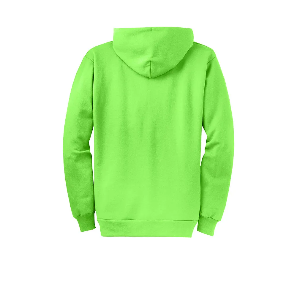 Port & Company® Core Fleece Full-Zip Hooded Sweatshirt - Neon Green