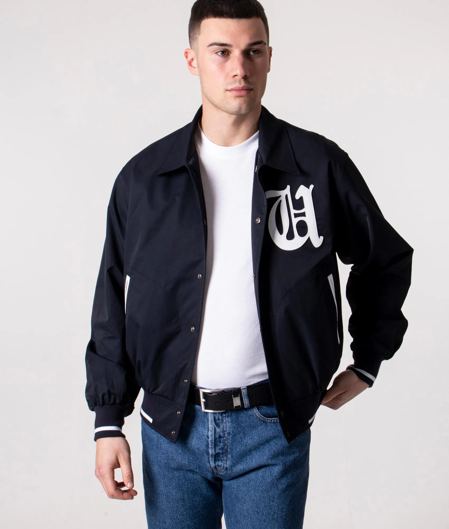 Relaxed Fit Varsity Bomber Jacket