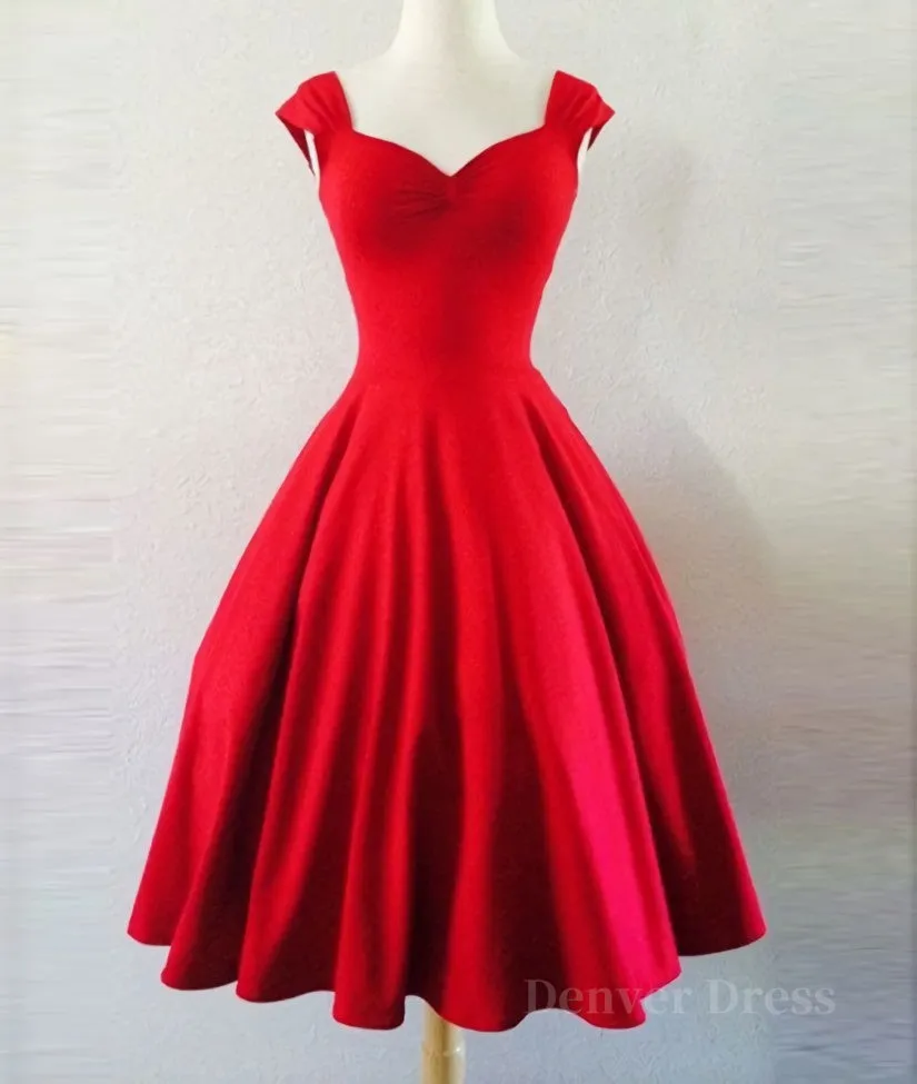 Simple Short Red Prom Dresses Short Red Homecoming Dresses Formal Dresses