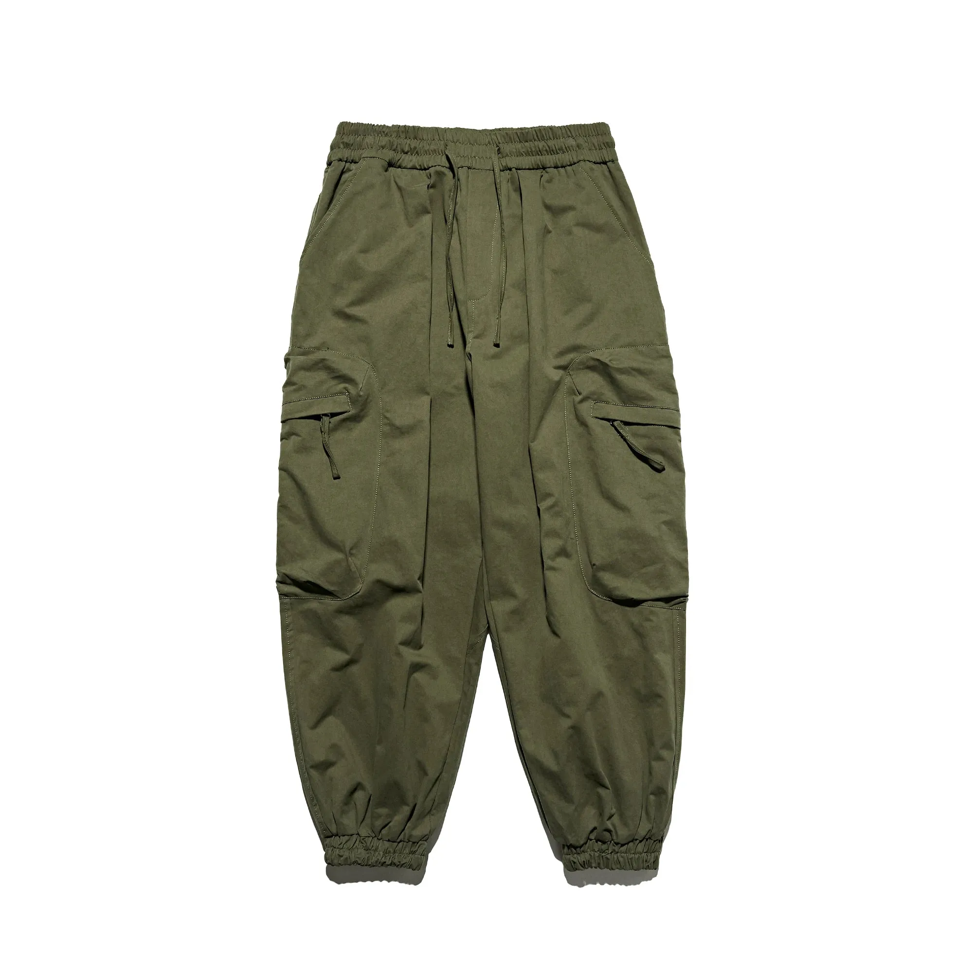 Streetwear Baggy Pants For Men - Army Green Tactical Cargo Pants - Casual Joggers