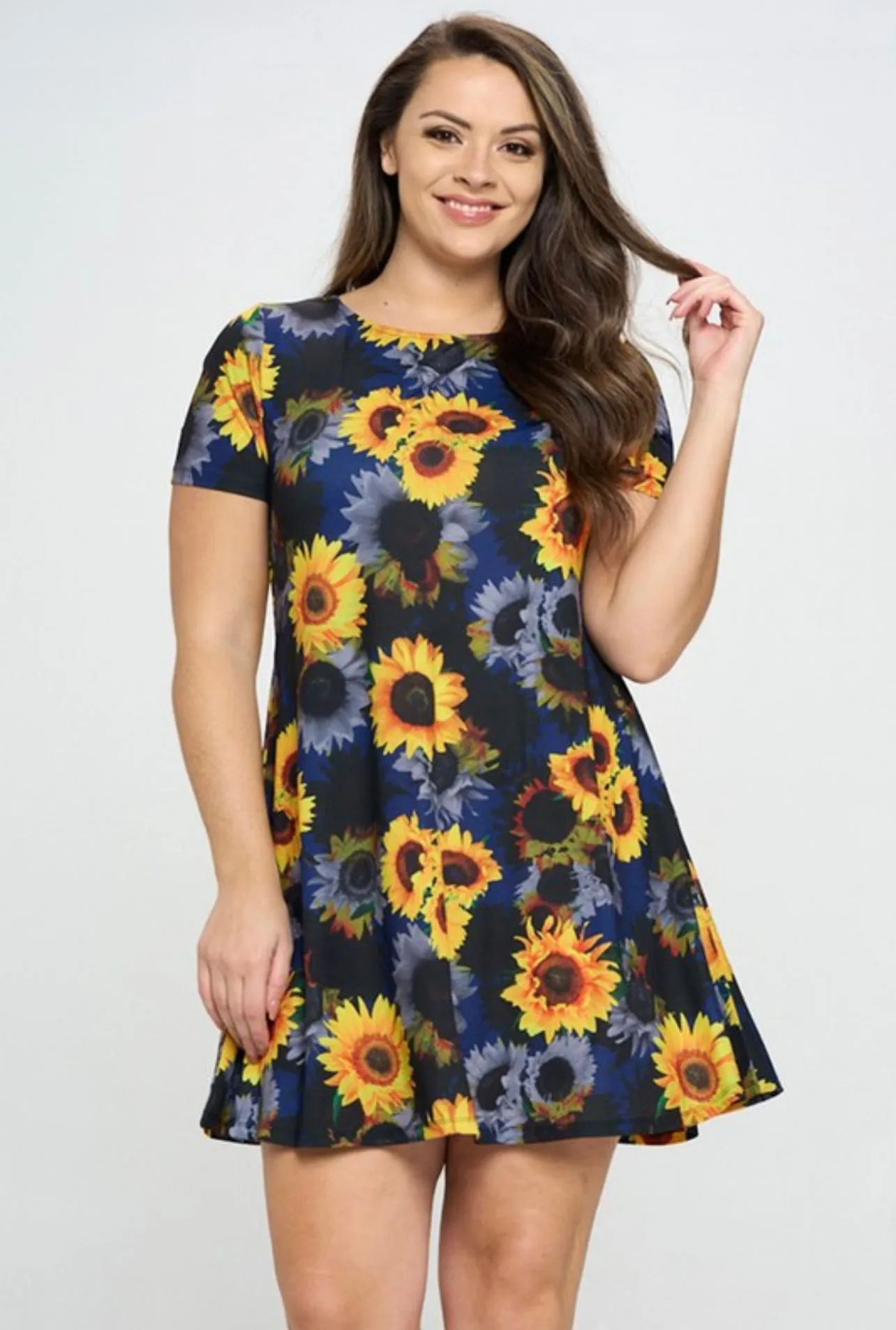 Sunflowers A-Line Dress