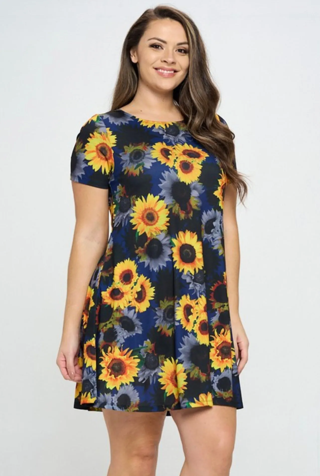 Sunflowers A-Line Dress