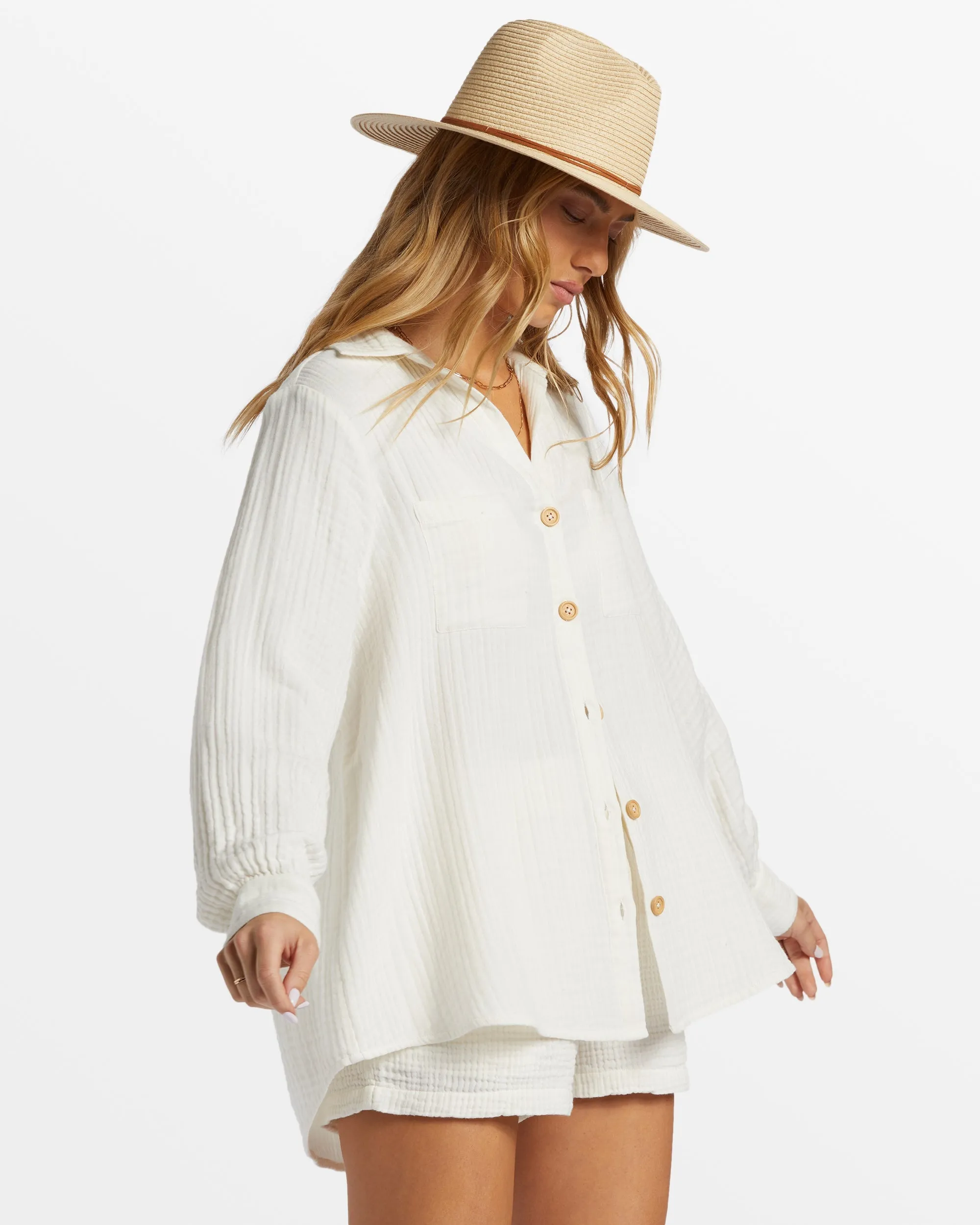 Swell Shirt Woven Shirt - Salt Crystal