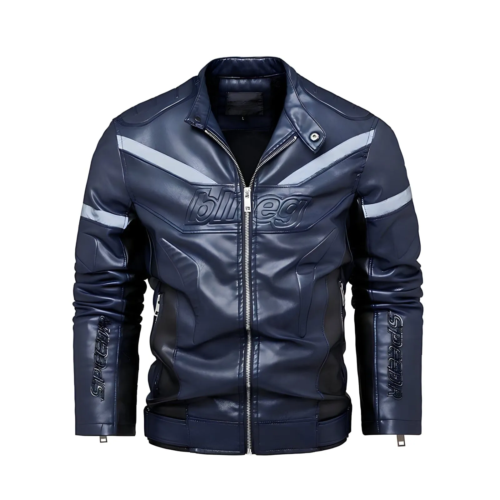 The Tron Faux Leather Biker Jacket - Multiple Colors