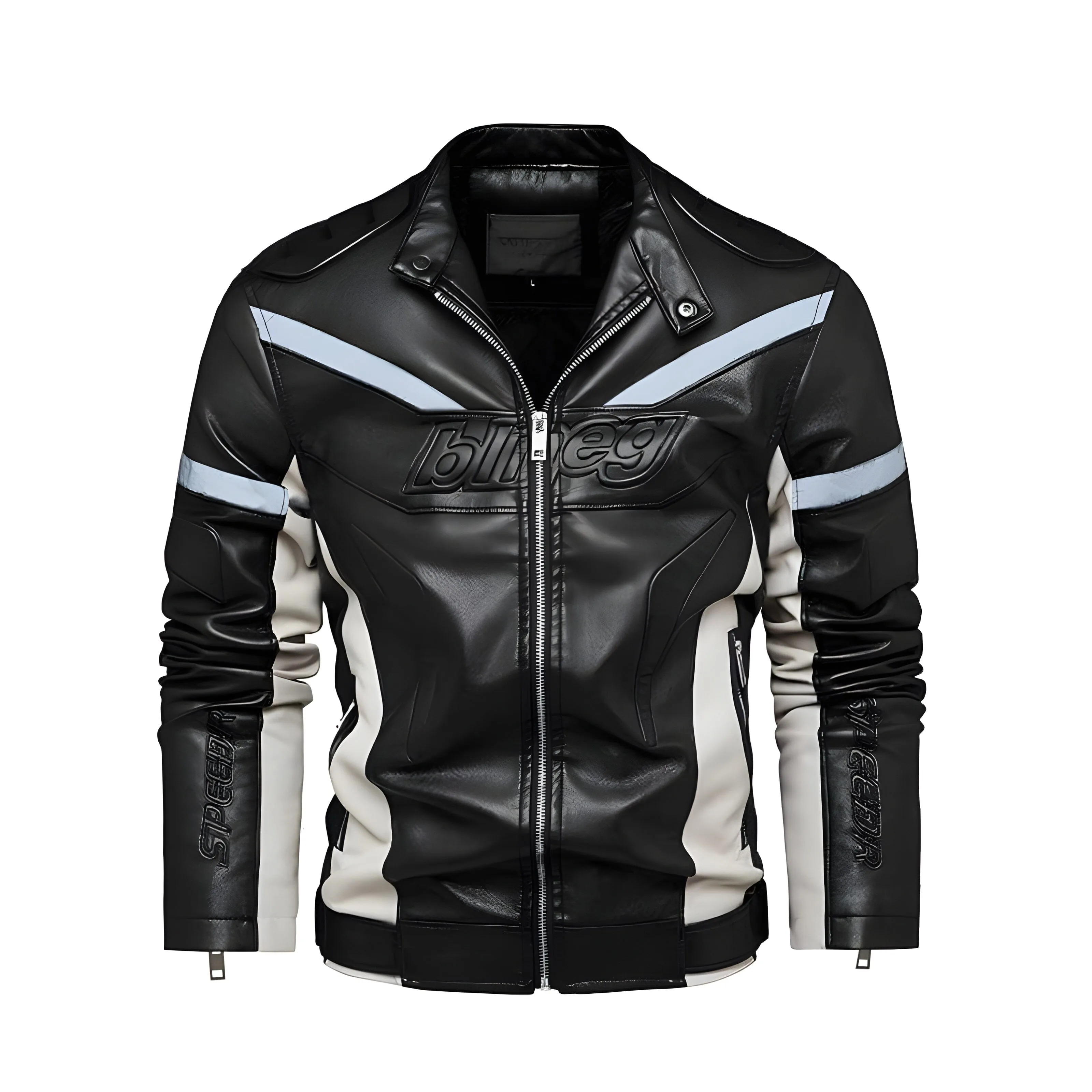 The Tron Faux Leather Biker Jacket - Multiple Colors