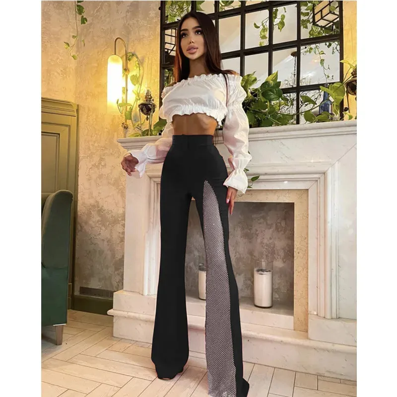 Trendy Fishnet Patwatch High Waist Pants