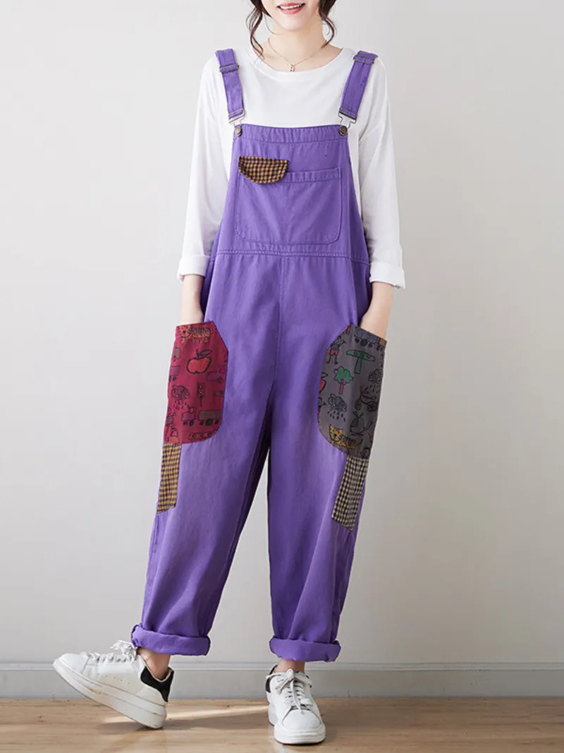 Women’s Fashion Look Stylish Pocket Style Overalls Dungarees